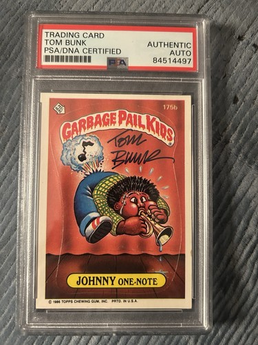 Tom bunk signed 1986 topps - tom,