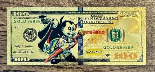 Garbage pail kids gold - gold, foil